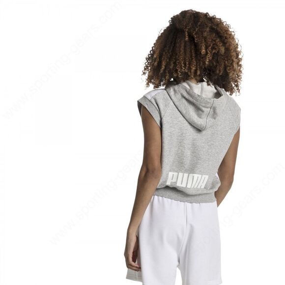 Vintage 90’s Y2K Puma Classics Sleeveless Logo T7 Hoodie Sweater Size Medium - Picture 3 of 9